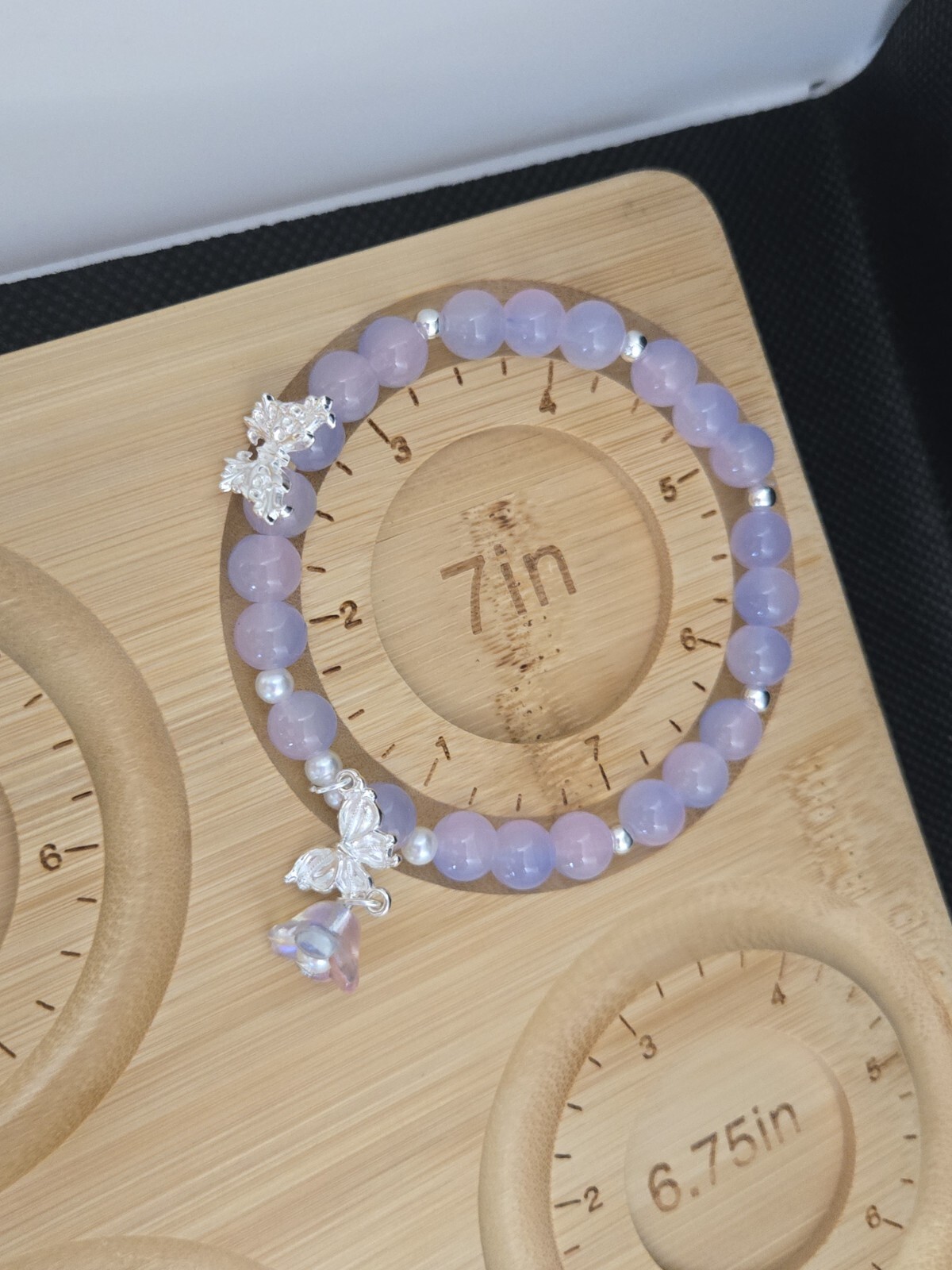Handcrafted Butterfly 10mm Glass Bead Stretch Bracelet