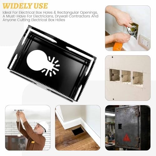 Drywall Cutter Tool - Square Slot Cutter for Oscillating Multi-Tools, Stainless