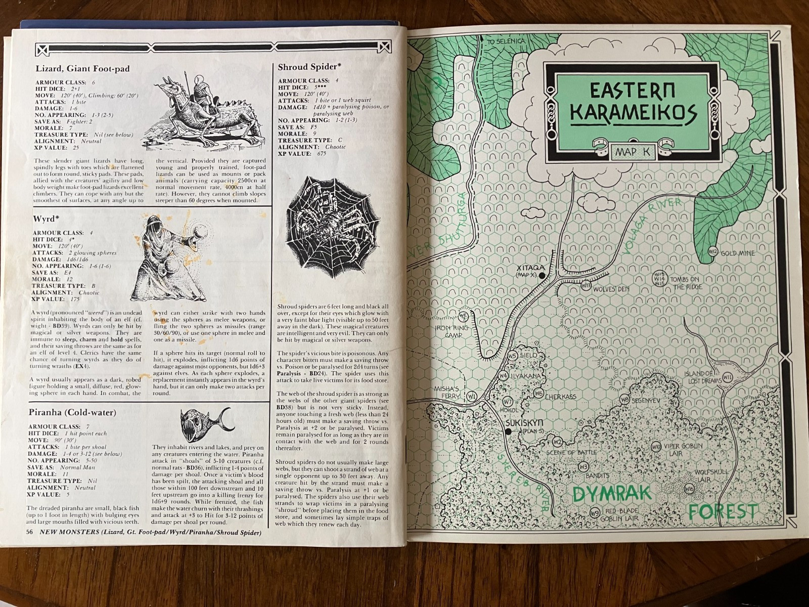 Dungeons & Dragons B10 Night's Dark Terror - Vintage - Map + some counters