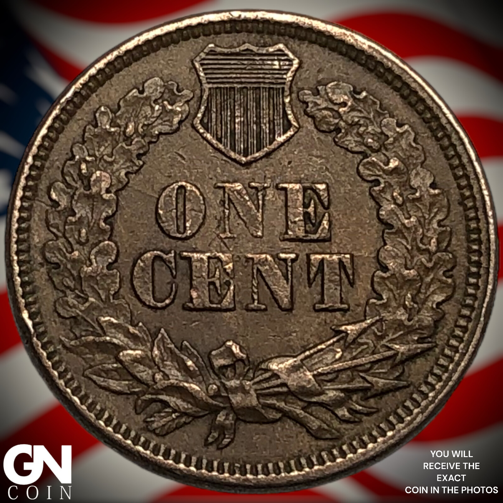 1863 Indian Head Cent Penny X6481