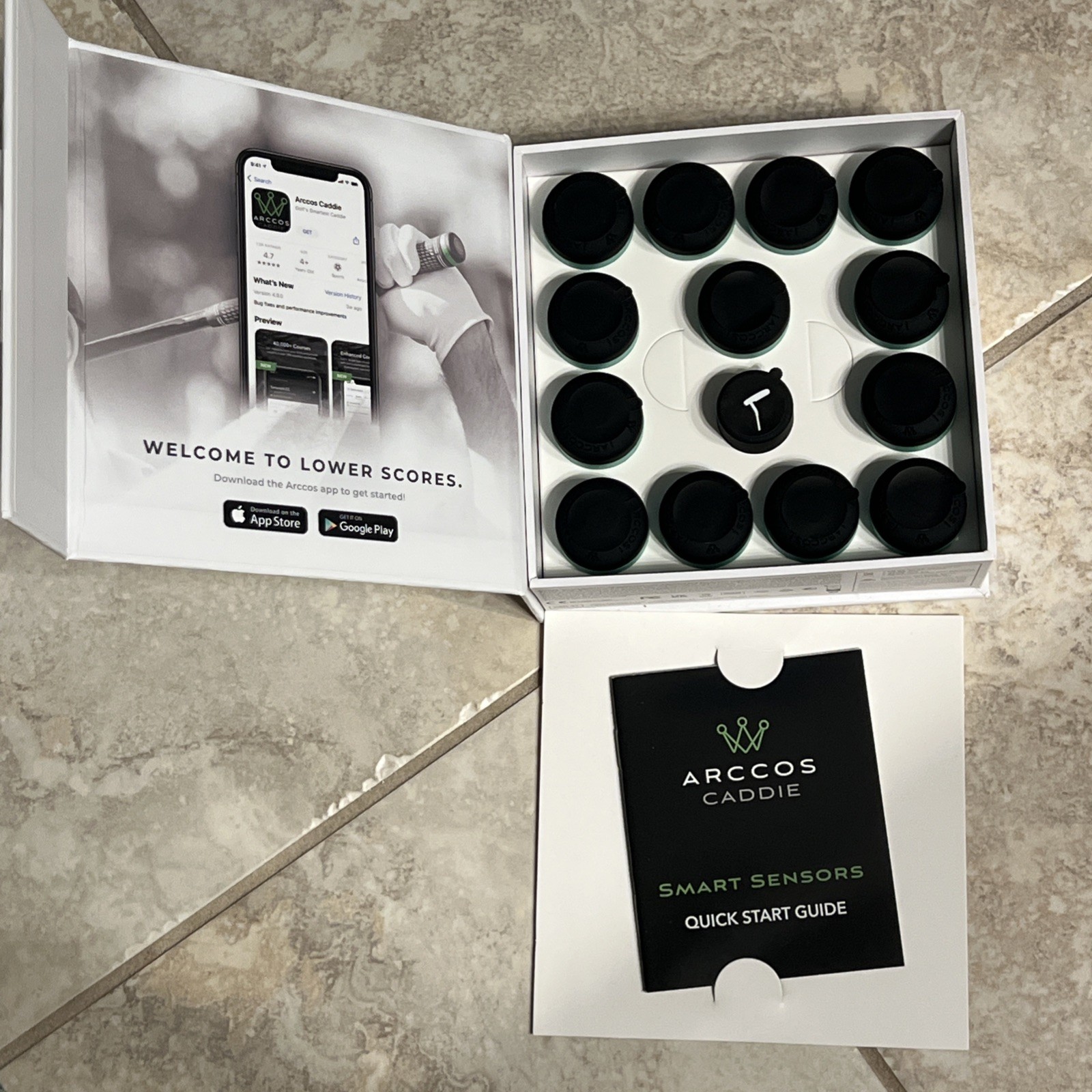 Arccos Golf Smart Sensors Gen 3+, 14 Pack Automatic Shot Tracking GPS