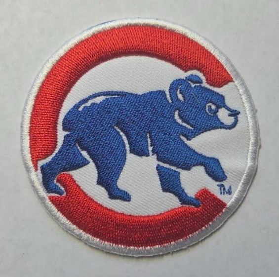 Chicago Cubs Bear (embroidered iron/sew on patch. 3" round)