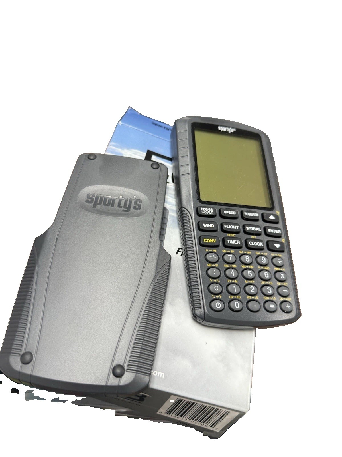 Sporty's E6B Electronic Flight Computer Pilot Aviation Calculator Black 13.18A
