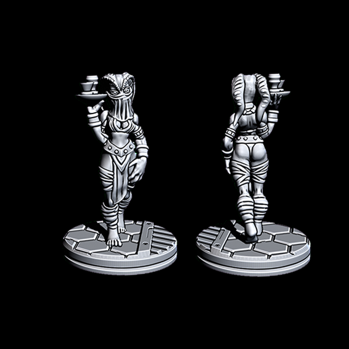 Alien Waitress 40k Legion Terrain Scenery Tabletop Miniatures 28mm