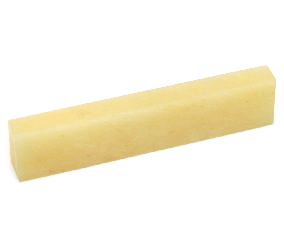 Unbleached Slant Cut Bone Guitar Nut Blank 2-1/16" x 3/8" x 3/16" BN-2204-0U0