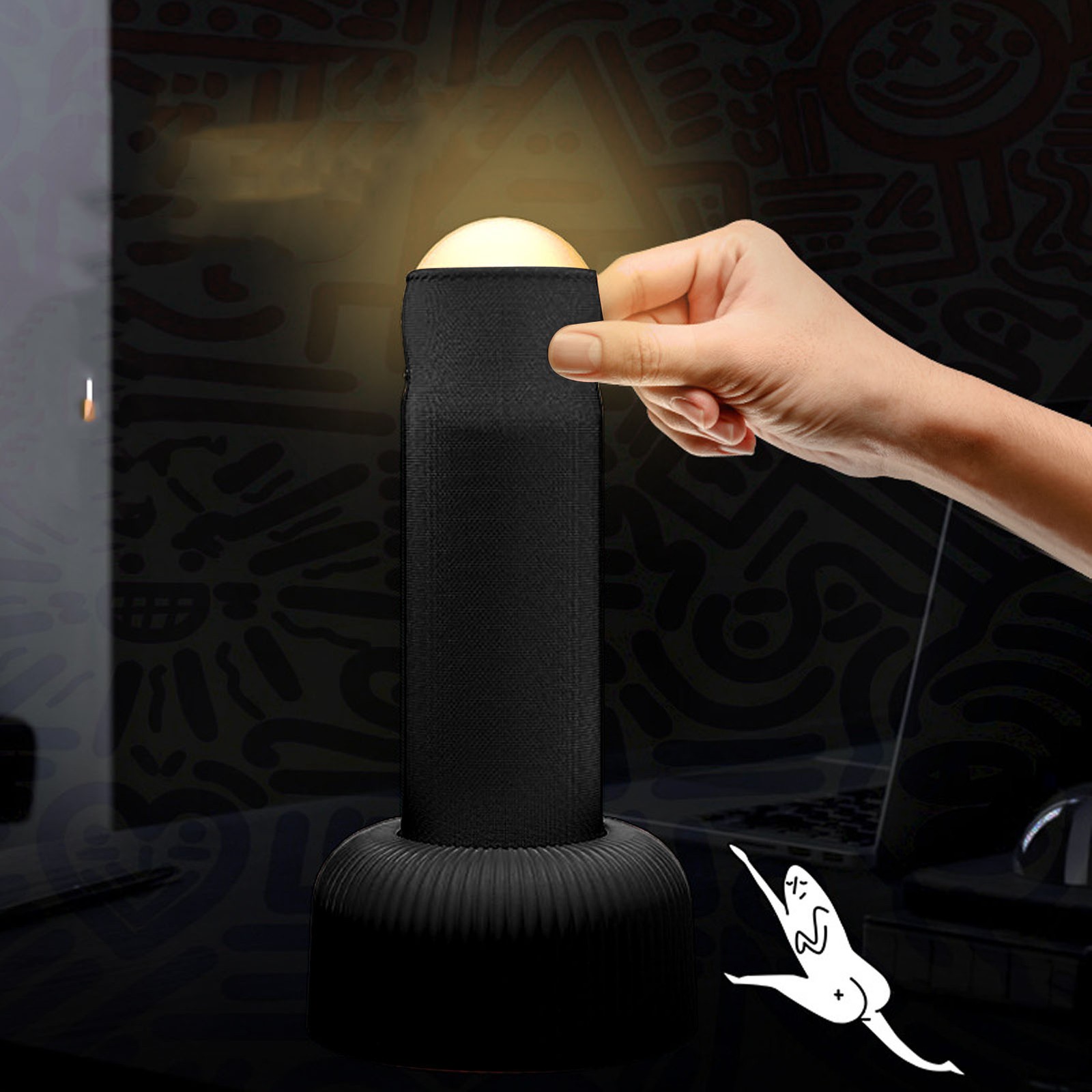 LED Night Light Rechargeable Innovative Stable Base Handheld Warm Night Lig
