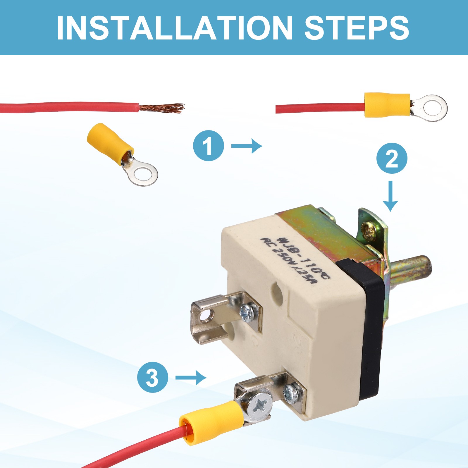 Temperature Control Switch 250V, 25A 60-200°C Capillary Thermostat