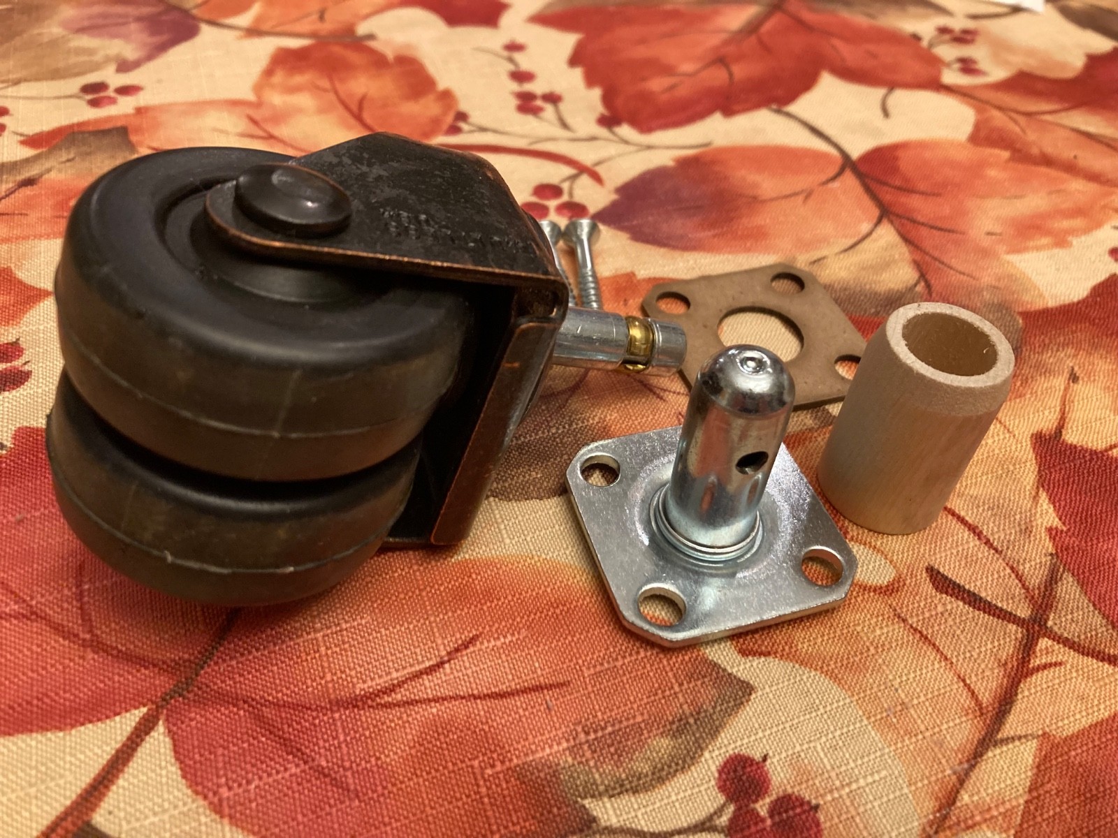 Faultless Double/Dual Rubber Wheel Piano Caster Kit w/Hardware