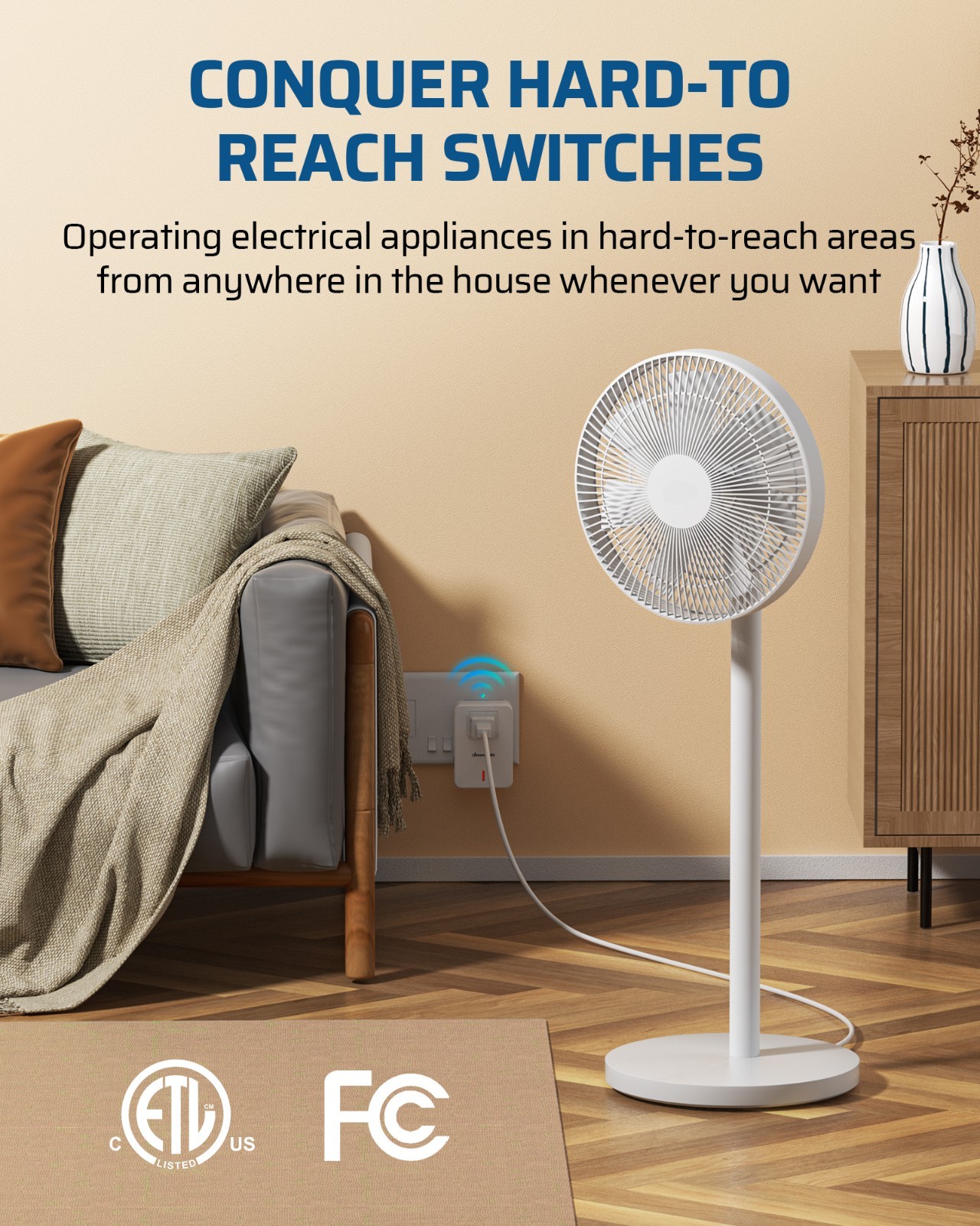 DEWENWILS Wireless Light Switch Kit Remote Control Outlet 100FT Range