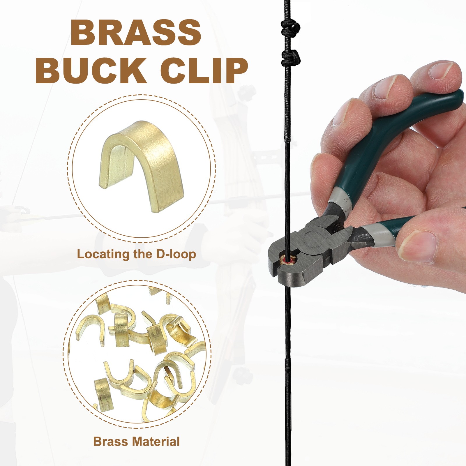 20 Pcs 6x3mm Bow String Nocking Points Gold