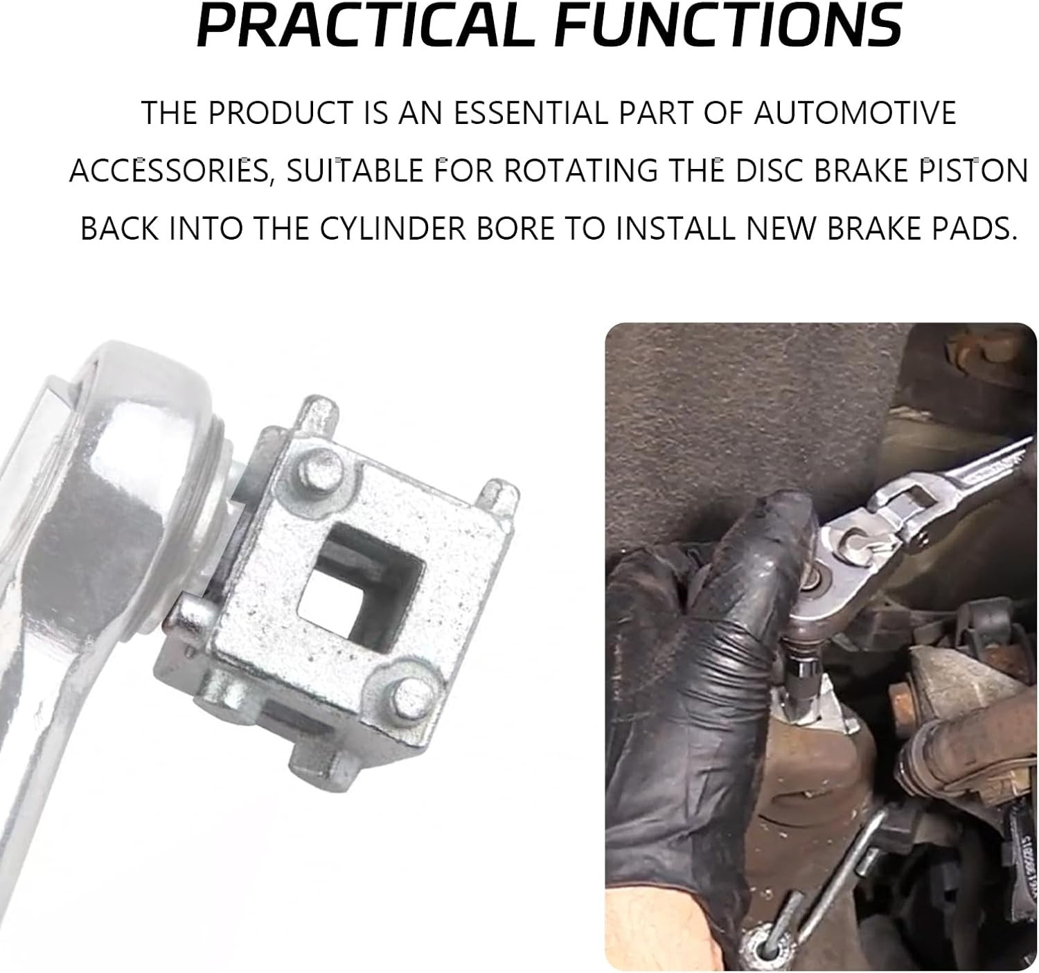 Car Brake Caliper Compression Tool Universal Steel Brake Piston Compressor Kit