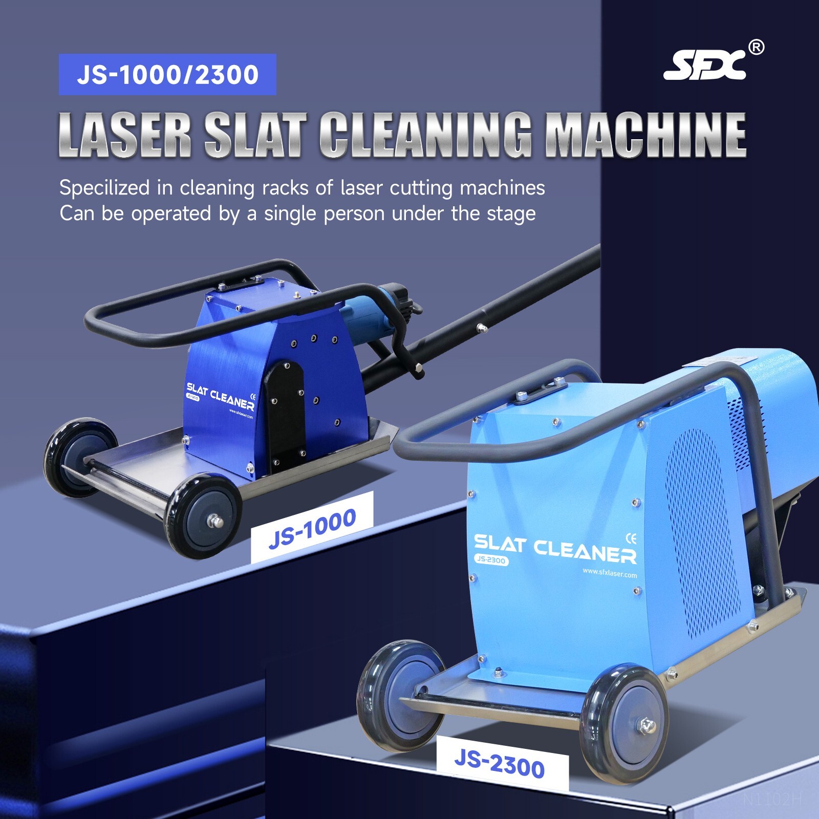 SFX JS-2300 Laser Slat Cleaner Laser Cutting Machine Table Cleaner Slag Remover