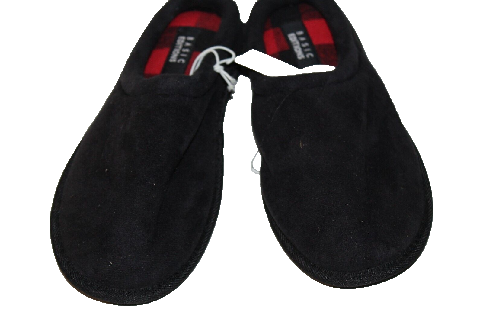 Basic Editions Men's Moe Black Slip-On Slippers S (7/8) Medium Width