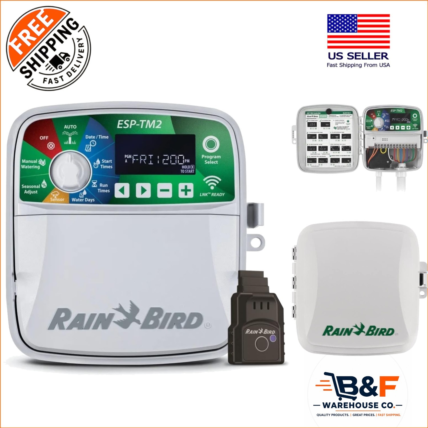 ESP-TM2 WiFi Irrigation Controller: 4-Zone Sprinkler System with LCD Display