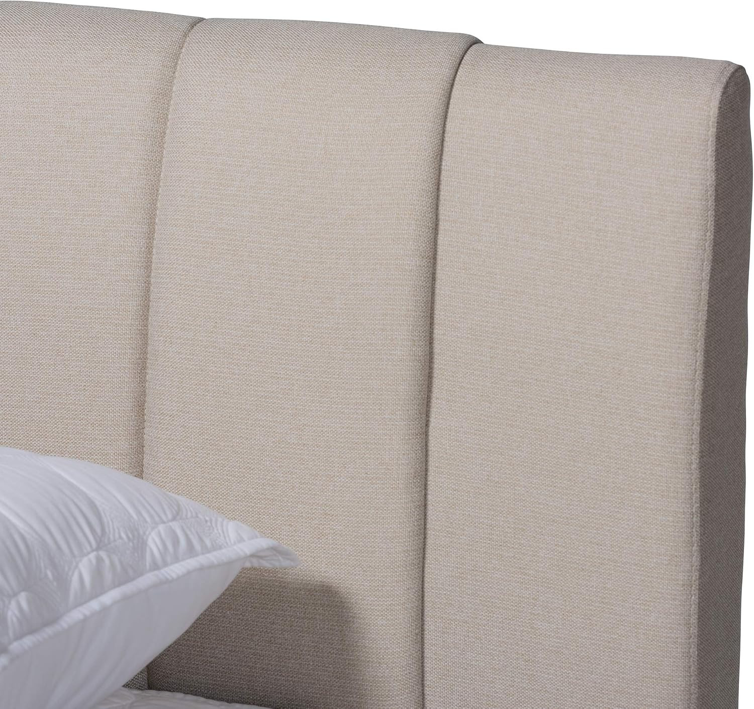 Bed, King, Beige