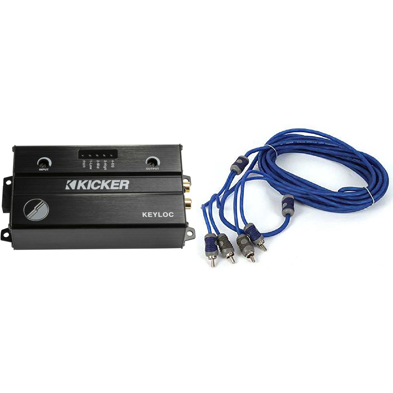 Kicker 47KEYLOC Key Series Smart Powered Line-Out Converter & 46KI26 6 Meter ...