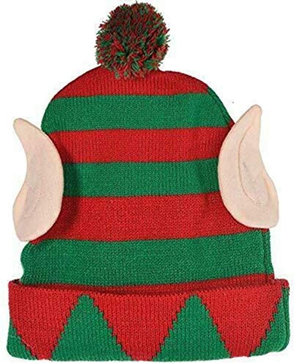 Knit Elf Hat Christmas Holiday Fancy Dress Up Halloween Adult Costume Accessory