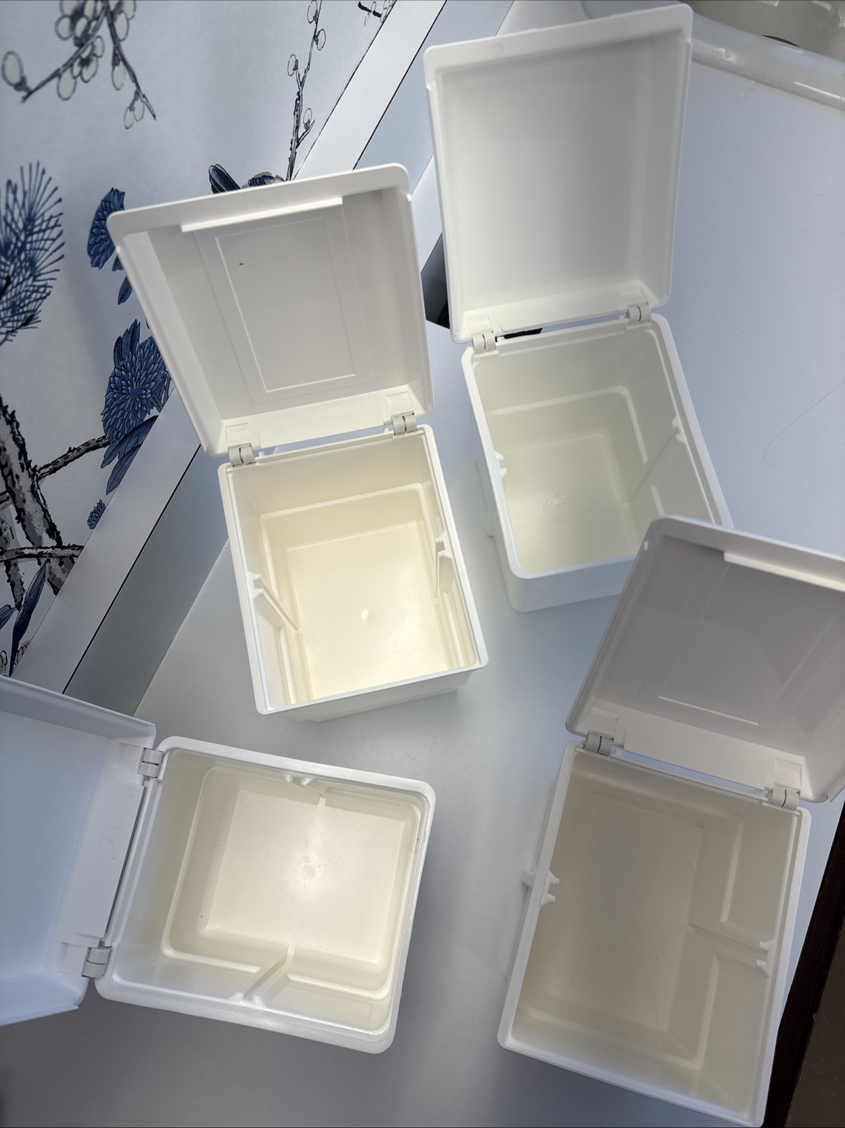 Zirc Dental E-Z Storage Tubs Qty FOUR White Lid