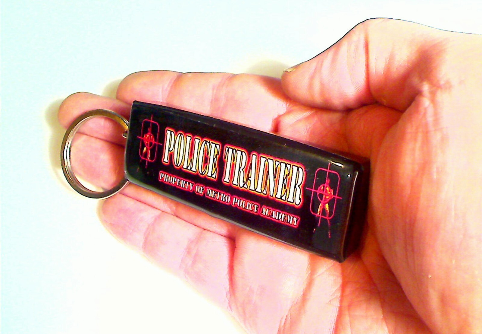 Police Trainer Arcade Marquee Coin Door accessory Keychain