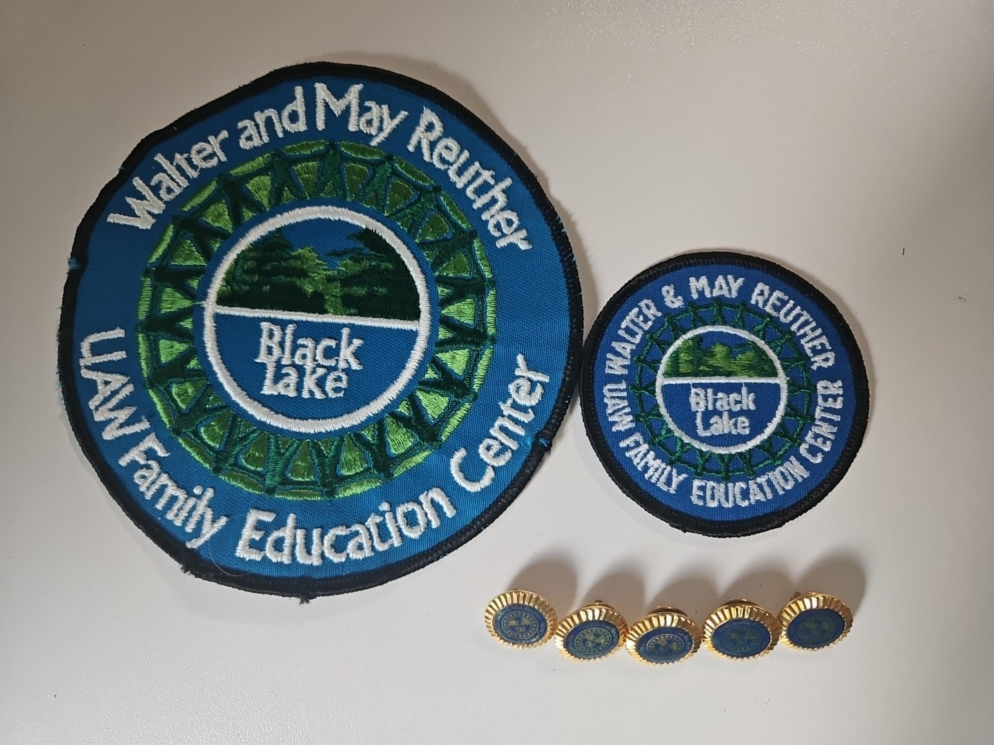 UAW Walter & May Reuther Family Education Center Patches & Pins Black Lake Mich