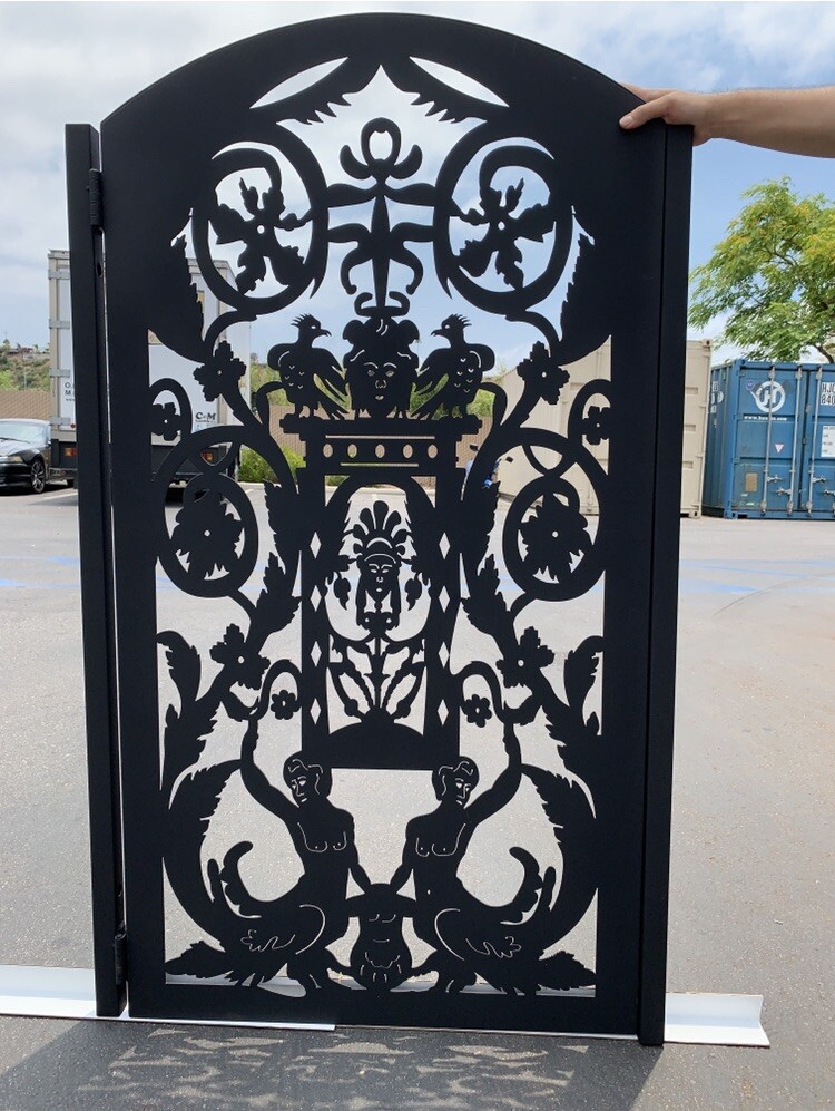Contemporary modern metal gate, Modern Metal Gate, Custom size Art Pedestrian
