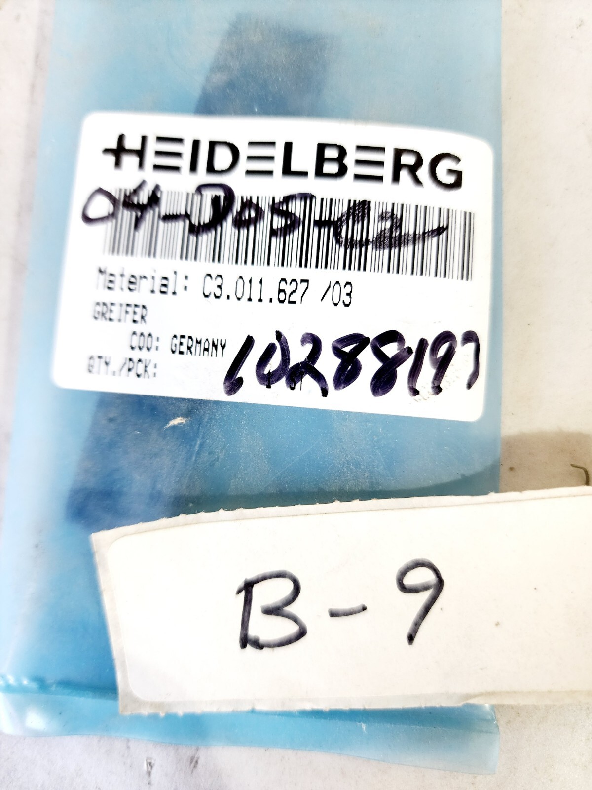 Heidelberg C3.011.627 Gripper CD102/SM102