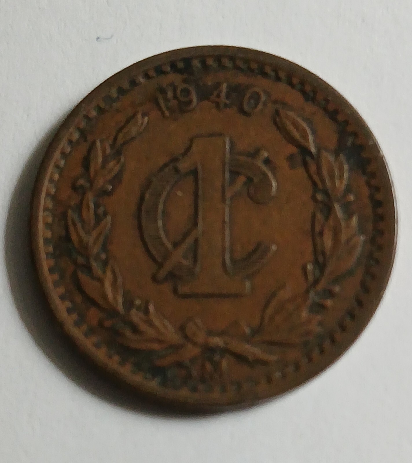 MEXICO - 1940 - ONE CENTAVO - COIN - VF