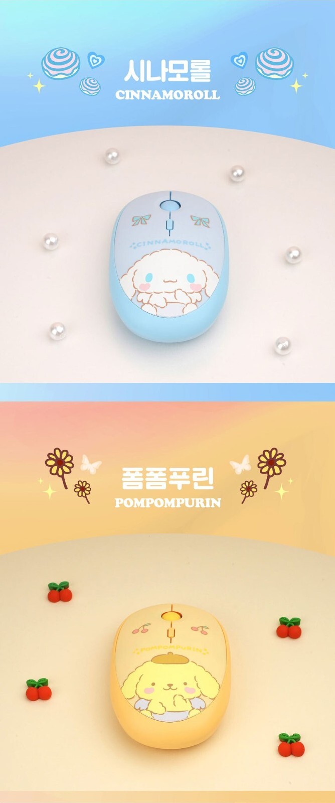 Royche Sanrio Silent Bluetooth Wireless Multi Pairing Mouse / Mouse Pad