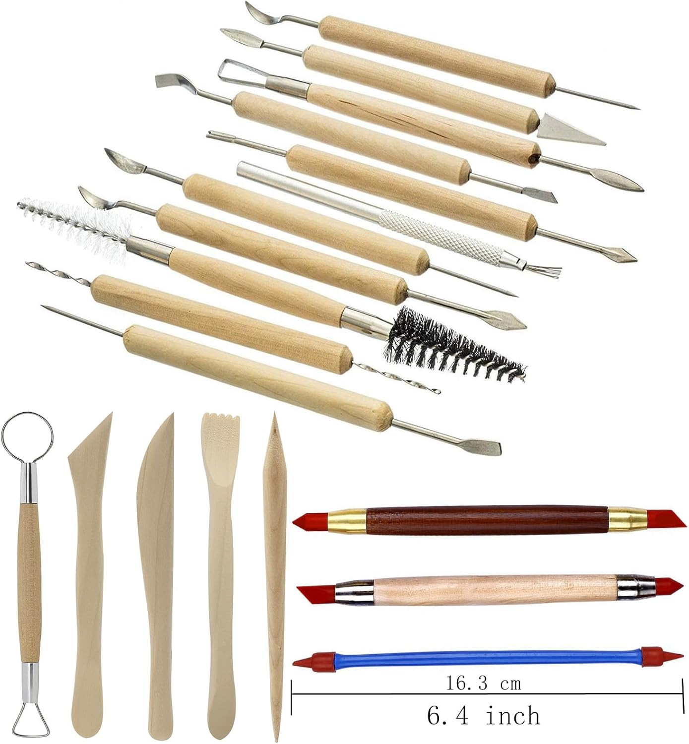 Clay Sculpting Tools Set 32pcs Pottery Carving Modeling Kit Professional