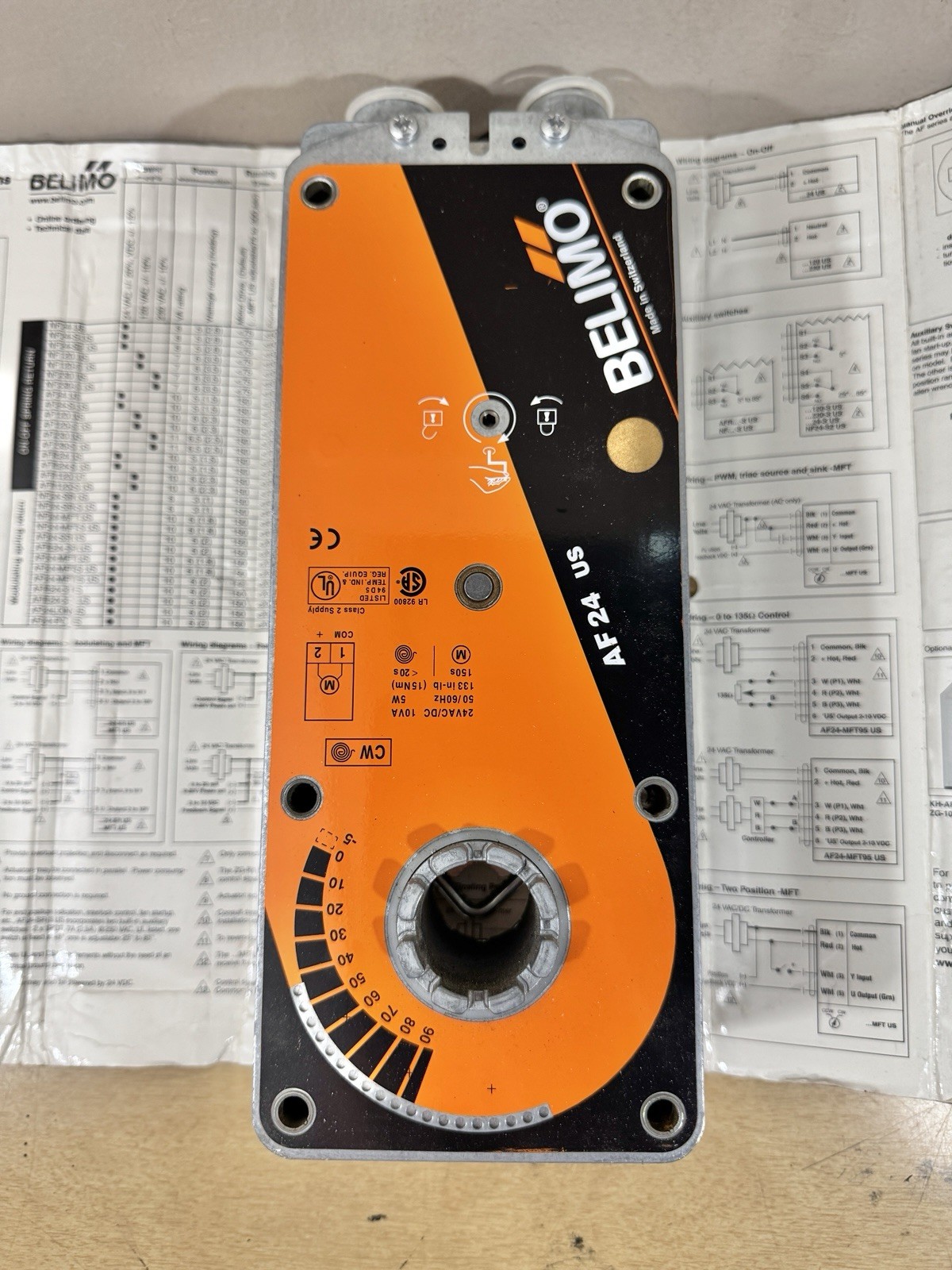 Belimo AF24 US On-Off Spring Return Damper Actuator 24V AC/DC 133 in-lb Torque