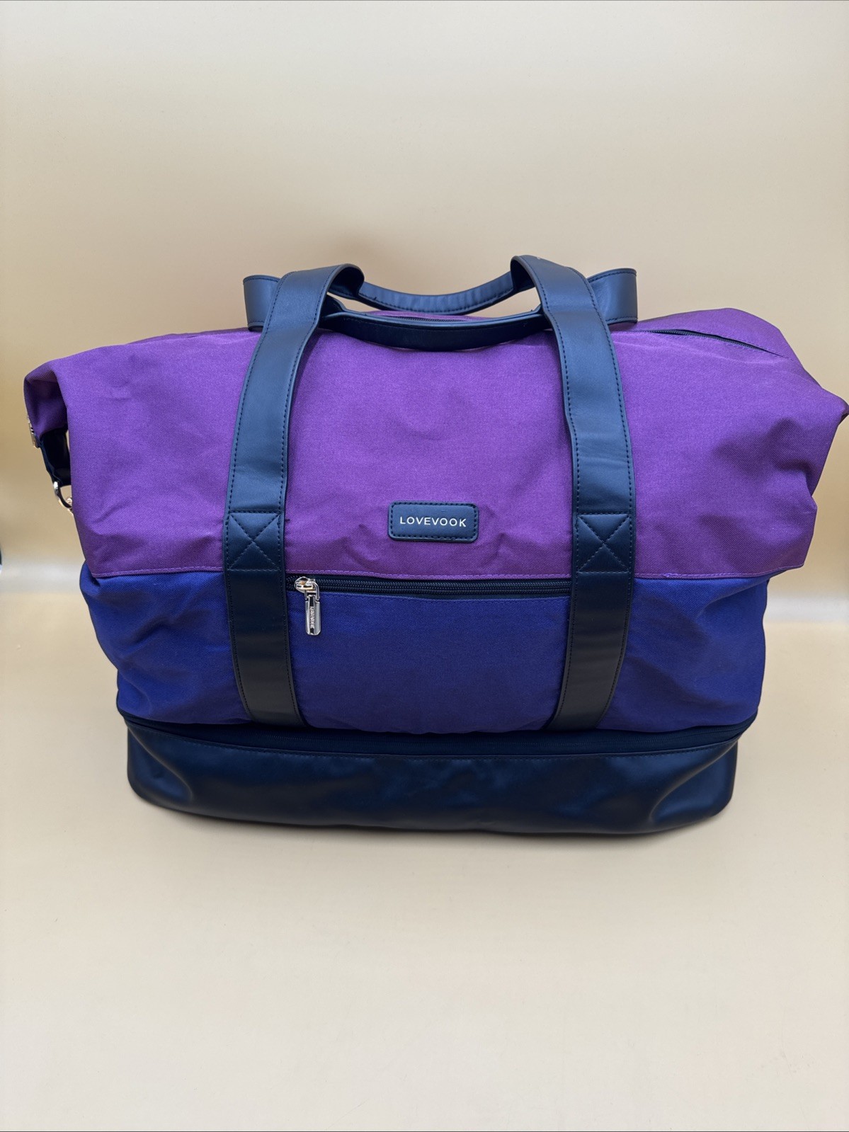 NWOT LOVEVOOK Travel Duffle Bag for Women, Weekender Overnight W/ Shoe Purple