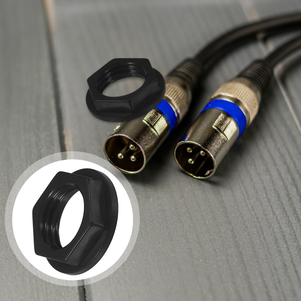 and Nuts Kit M6 Low Profile Jack Guitar Input Socket Plate