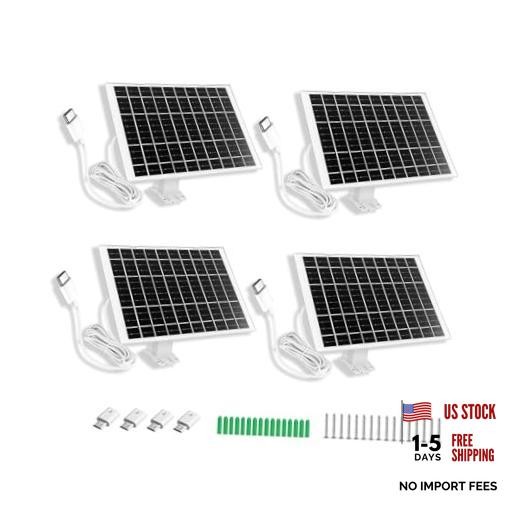 4 Pack 7W Camera Solar Panel Charger Compatible with eufyCam 3/S330, 3C/S300,