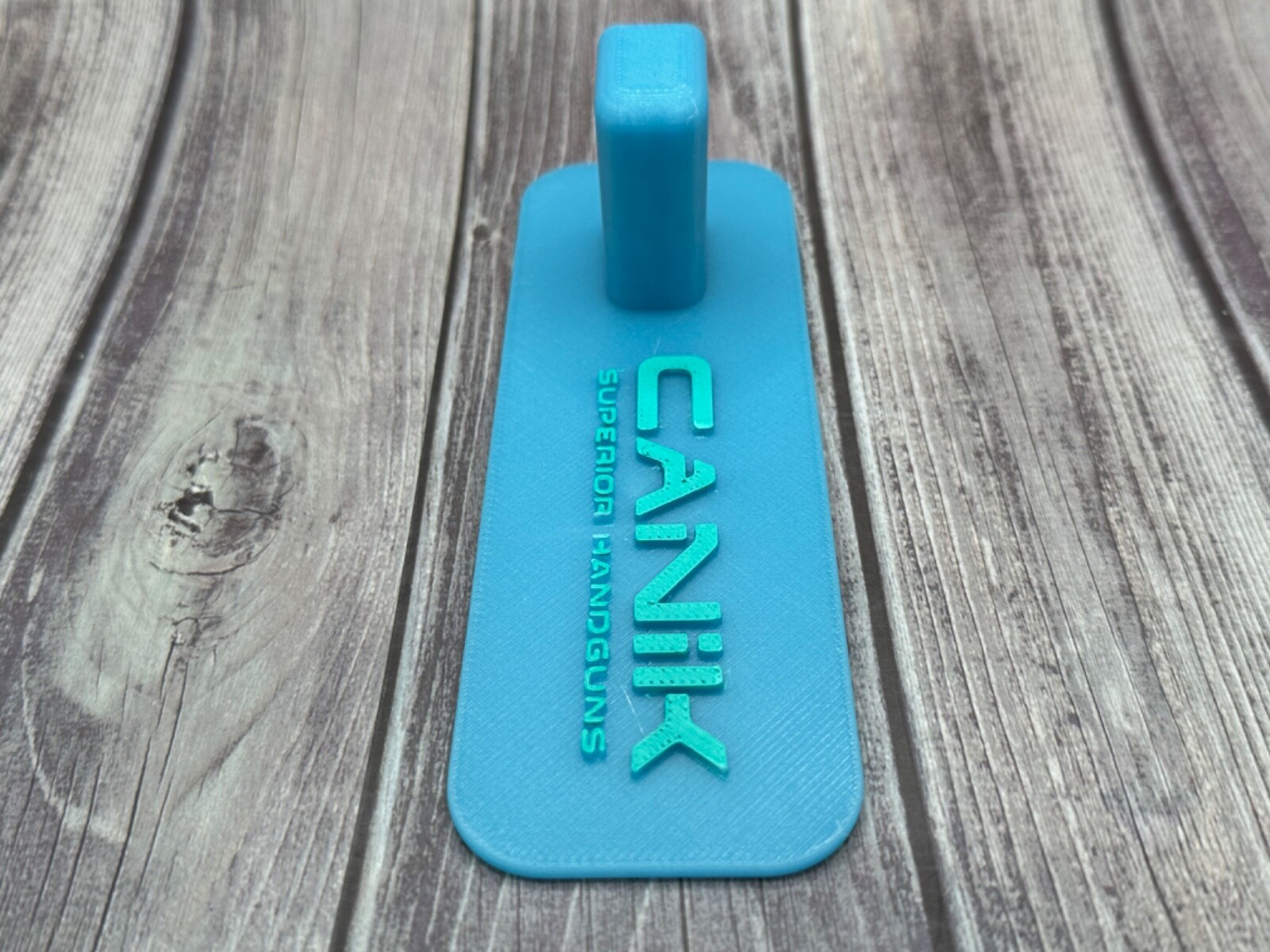 Canik Universal Double Stack Firearm Display Stand UV Glow Blue