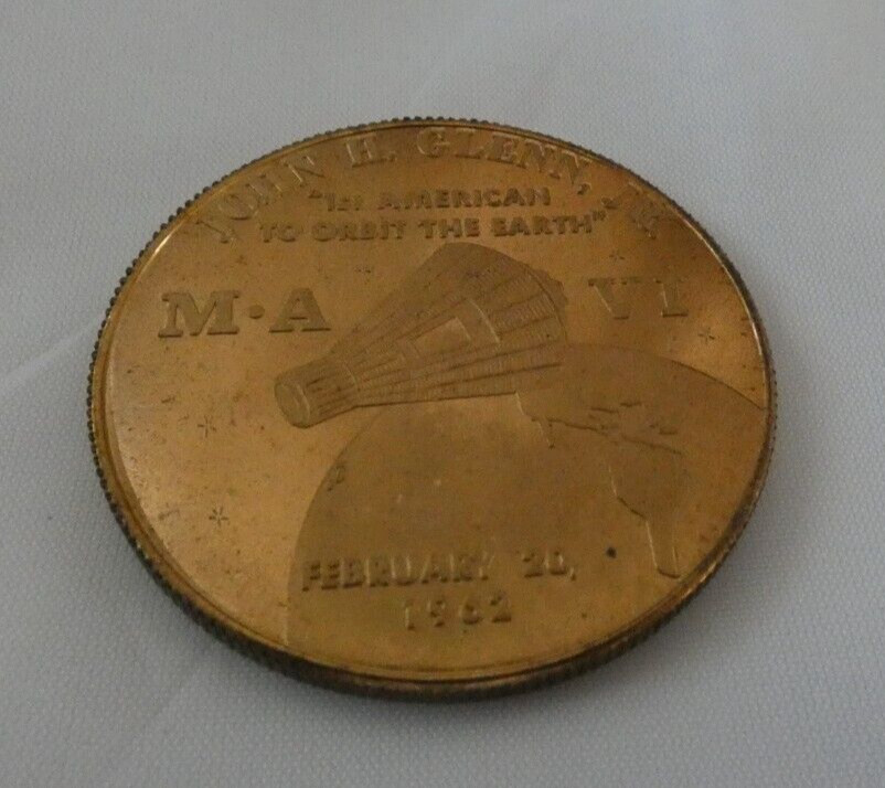 GOLD COIN PROJECT MERCURY JOHN GLENN MA VI 2/20/1962
