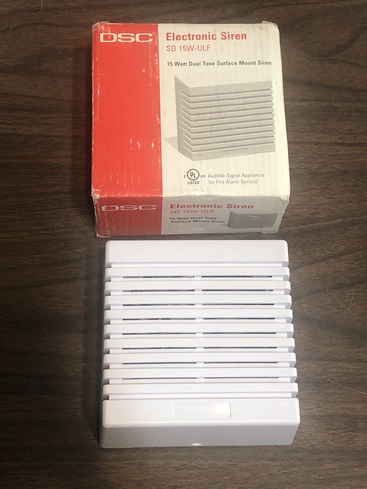 **New**  DSC Electronic SD 15W-ULF Indoor Alarm System Siren Wired Dual Tone