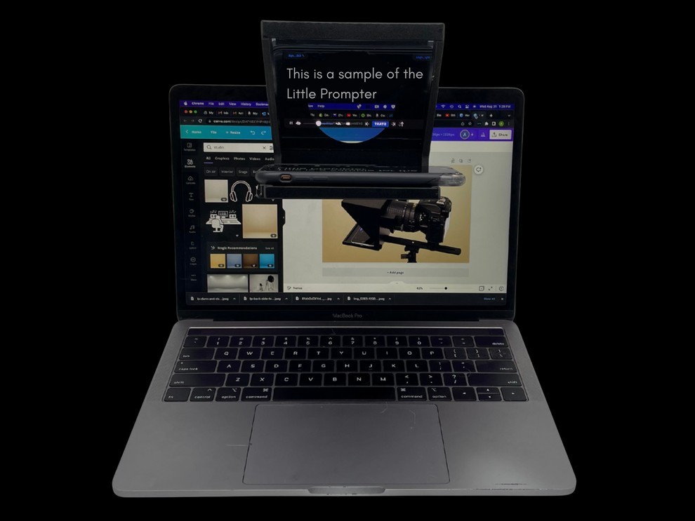 LITTLE PROMPTER!! LIP 100!! Compact Teleprompter for DSLR, Webcam, Laptop!!