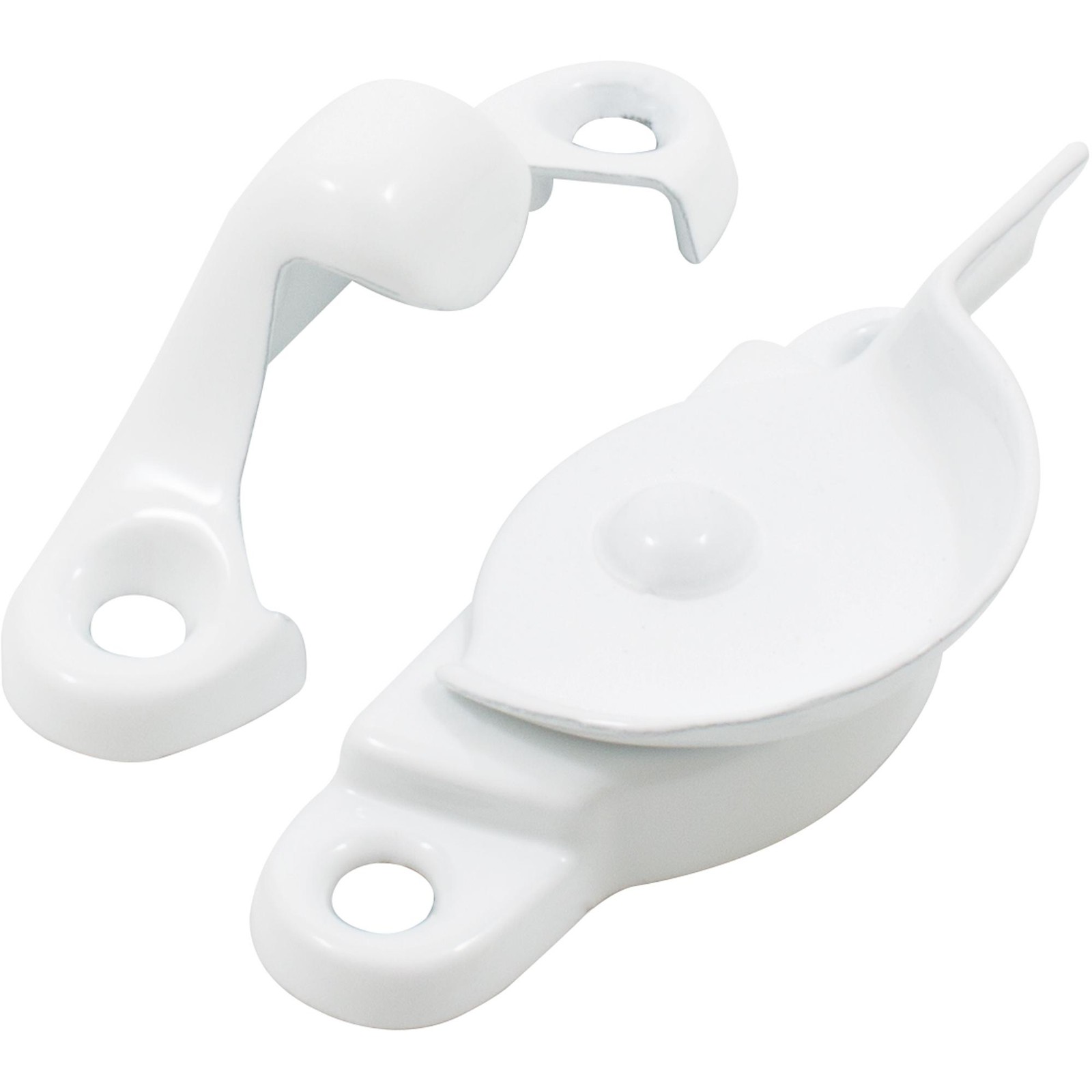 Sash Lock, 15/16" x 2-5/8" Base, 5/8" x 2-5/8" Strike Plate, White by Stone Harb