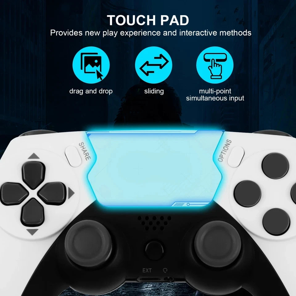 Wireless Controller Compatible with PS4 PS3 PC Bluetooth Gamepad Dual Vibration#