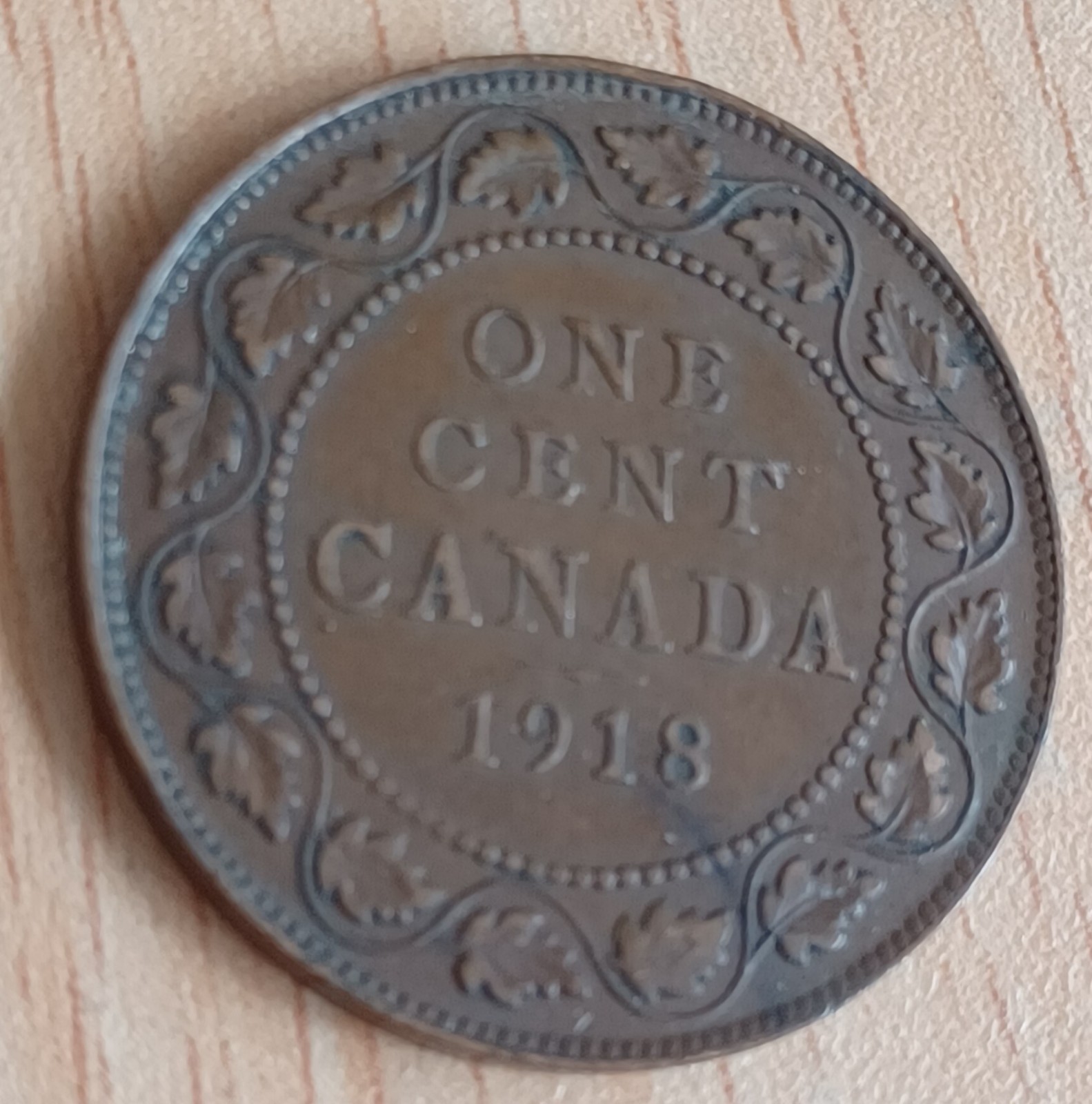 Canada One Cent Coin 1918