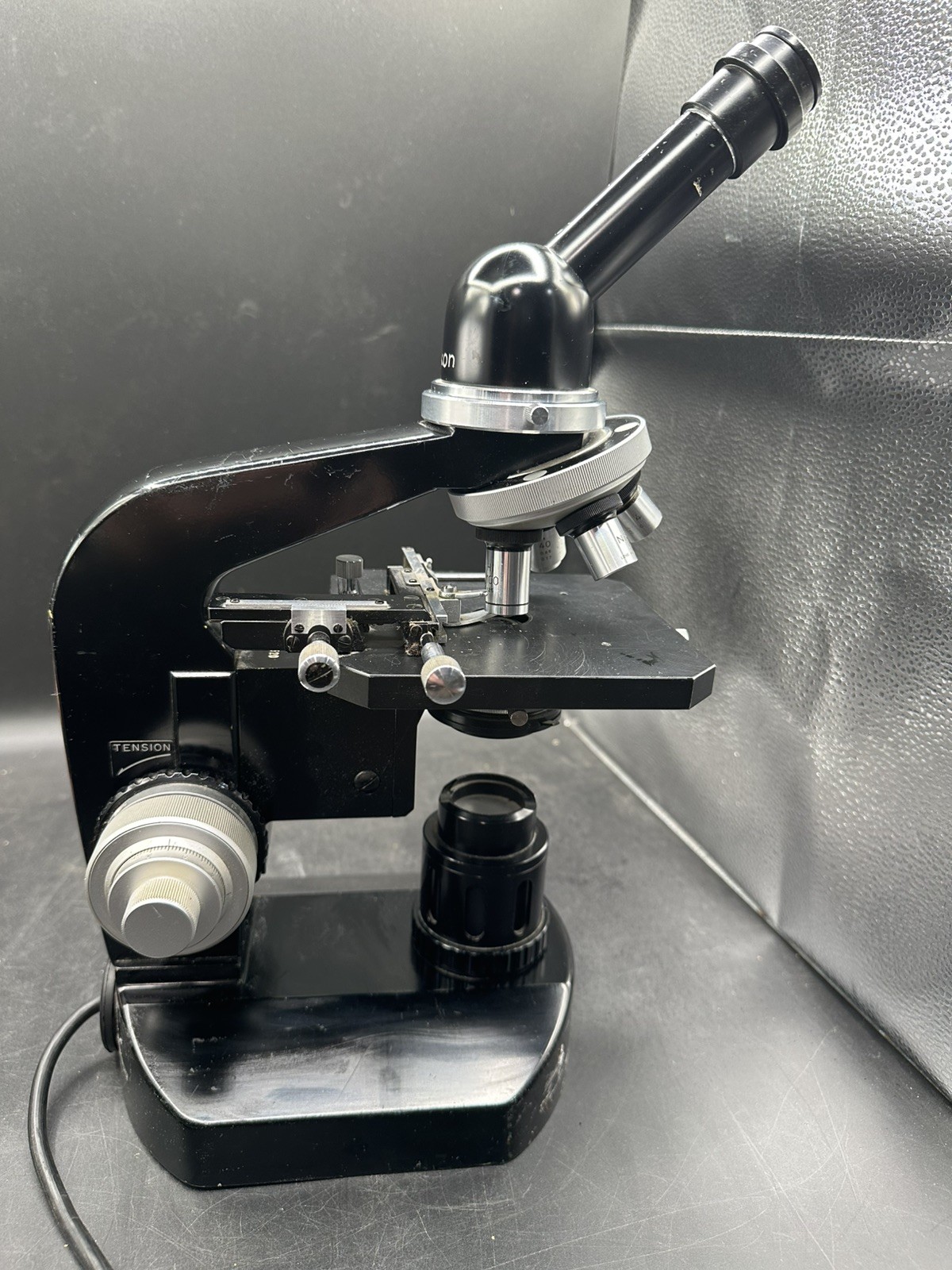 Vintage Black Nikon  Microscope Series SKT With 4 Objectives