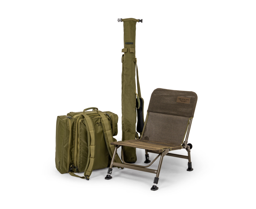 Korum Progress Roving Kit - Carp Coarse Fishing Chair, Ruckbag & Quiver Outfit