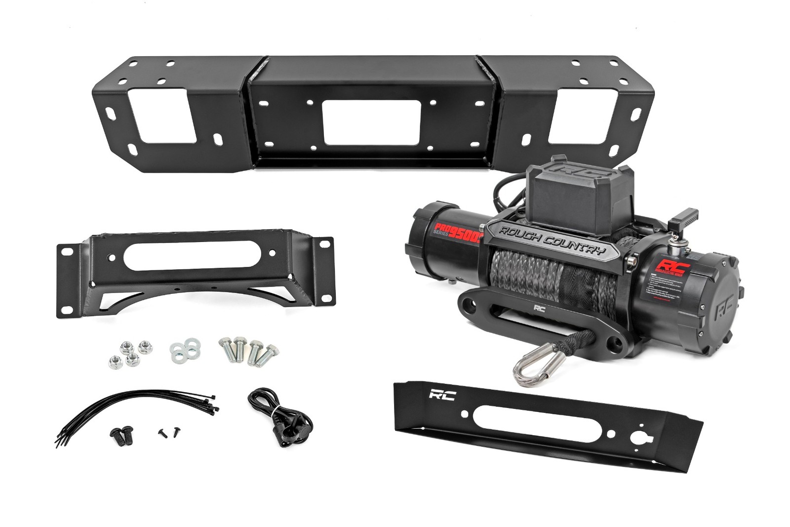 Rough Country 51164 Front Hidden Winch Mount Kit w/Winch 21-26 Ford F150