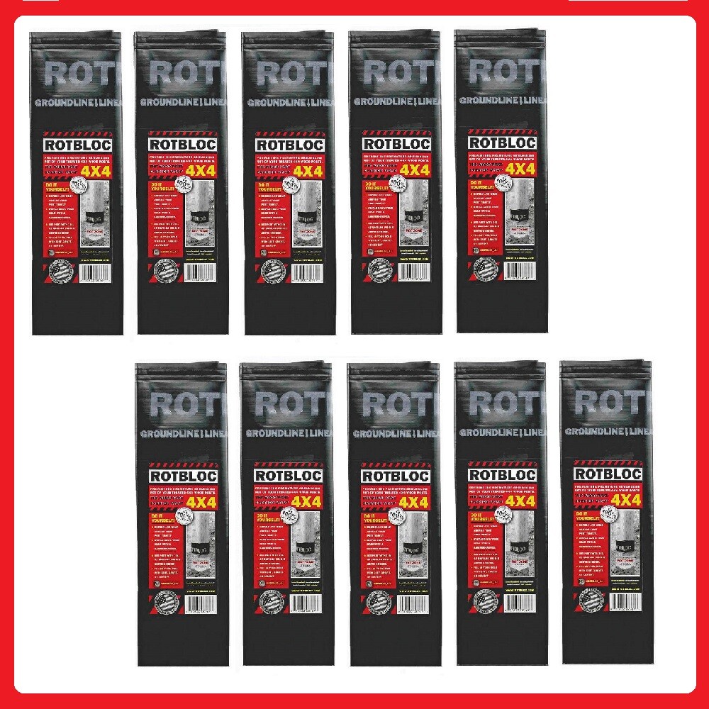 10 Pcs Rotbloc 4x4 Pre-Molded Post Wraps - Protects Against Rot