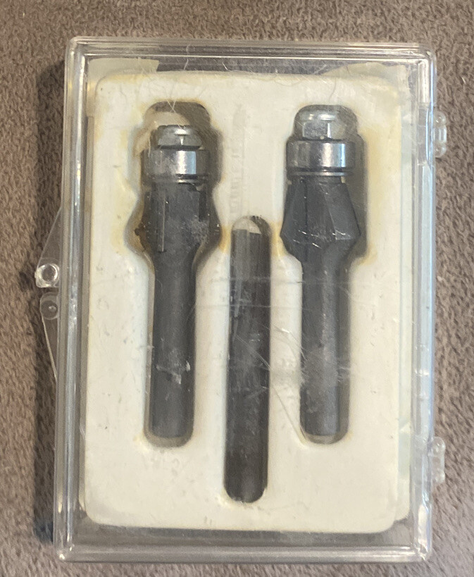 Vintage Carbide Router Bit Set  1/4” Shank * 3-pcs Made in Israel * NEW