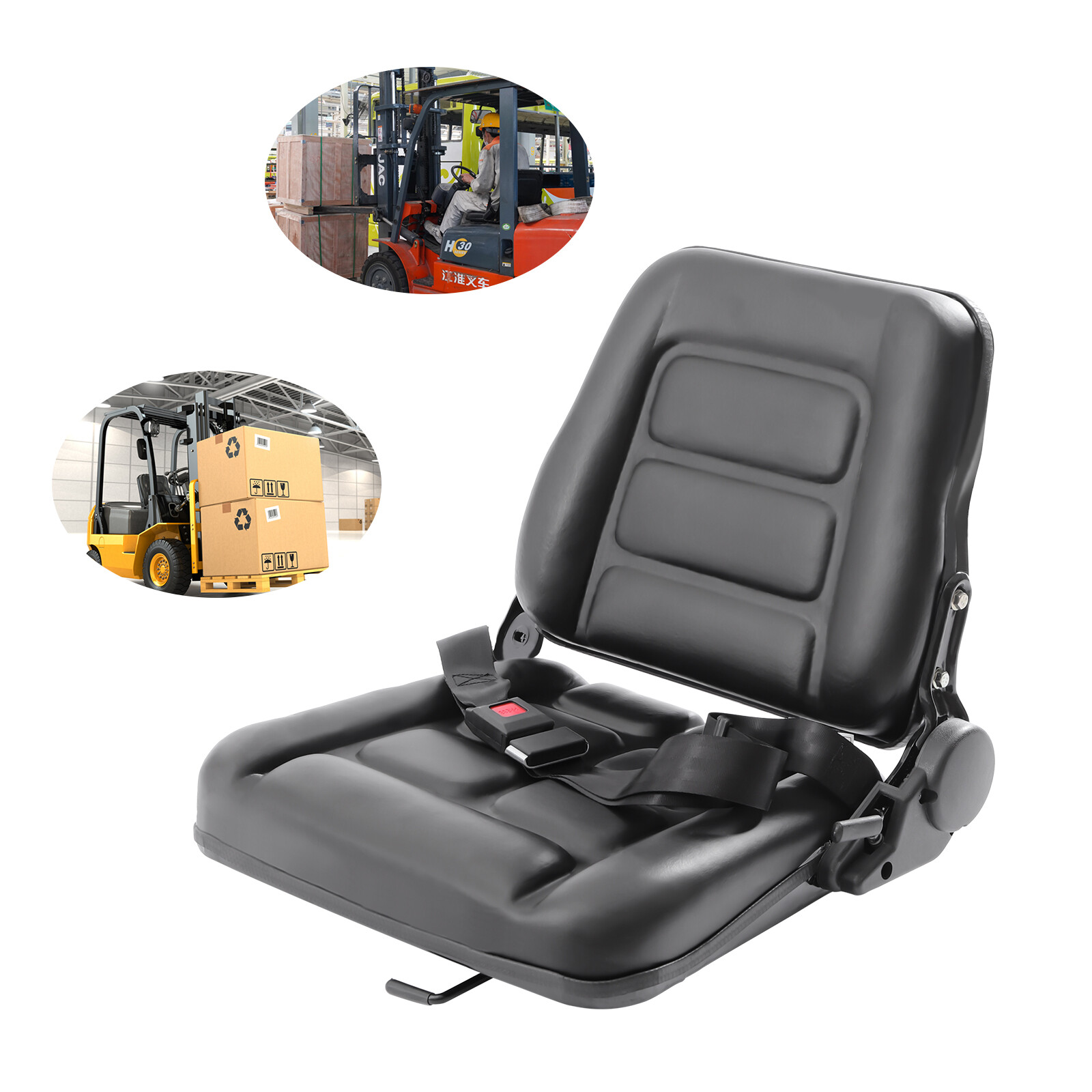 Universal Forklift Seat Replacement  Compatible with Clark Cat Hyster Mitsubishi