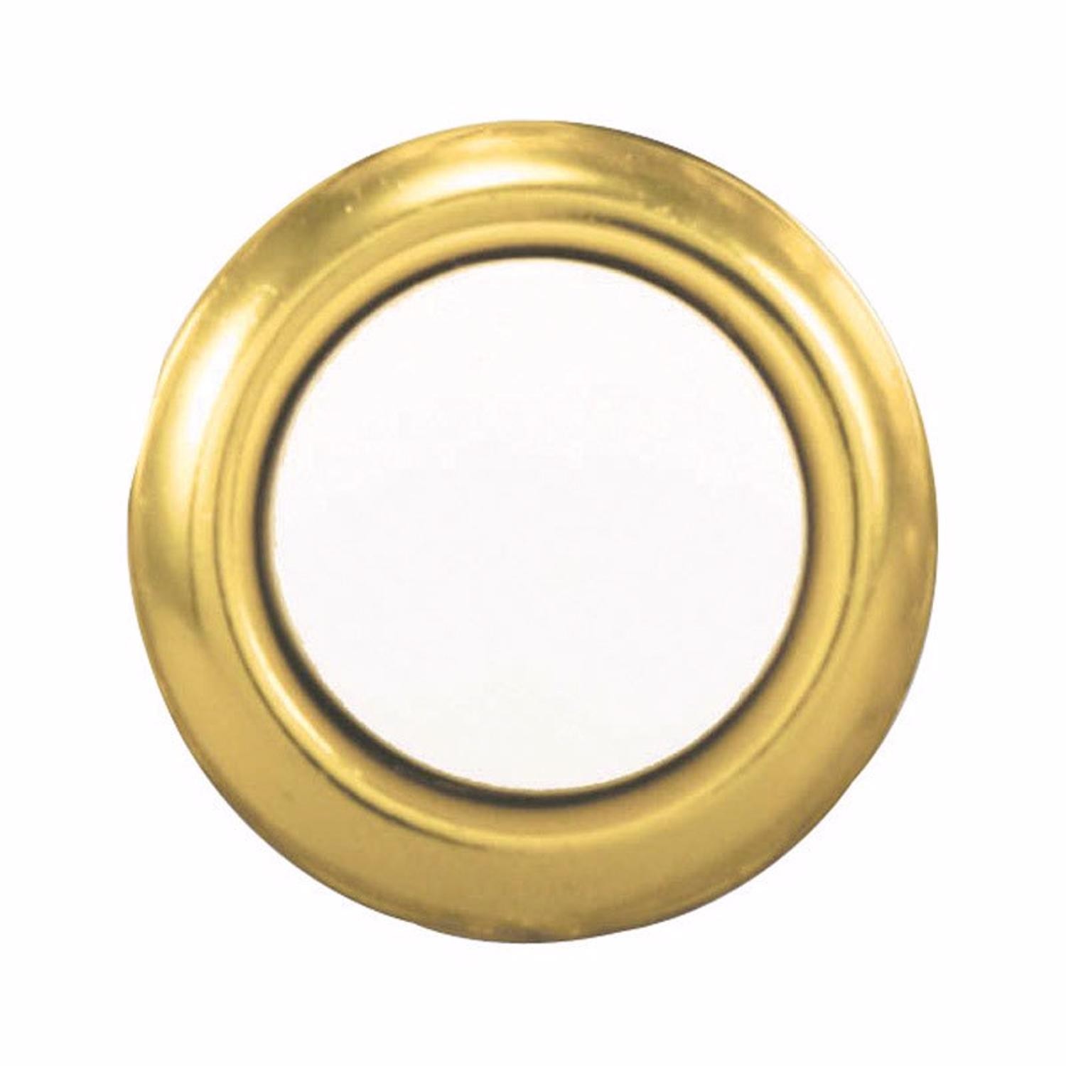 Heath Zenith SL-765-00 Polished Brass Metal Wired Pushbutton Doorbell 0.78 H in.