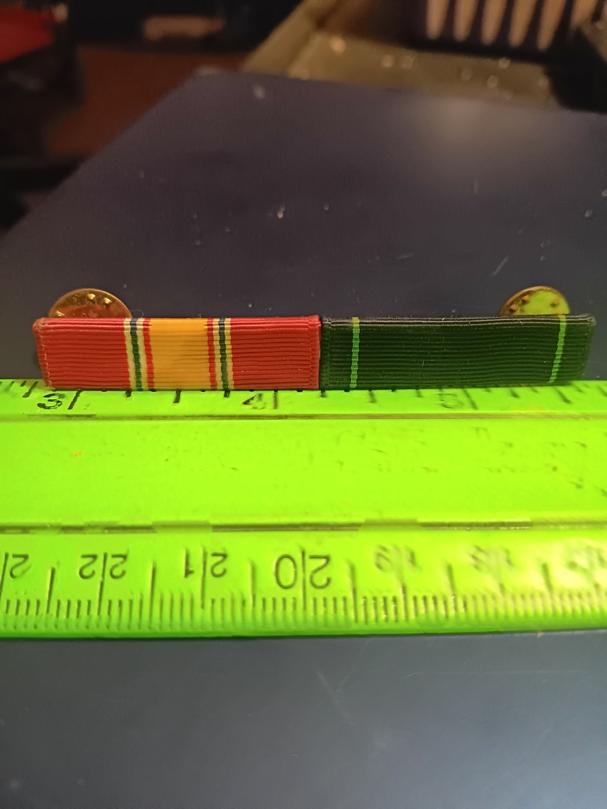 U. S. Navy 2 Thin Mounted Ribbons (26-124)