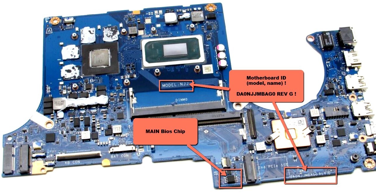Bios Chip For Asus TUF Gaming F15  FX506HC /HE For Motherboard DA0NJJMBAG0 REV.G