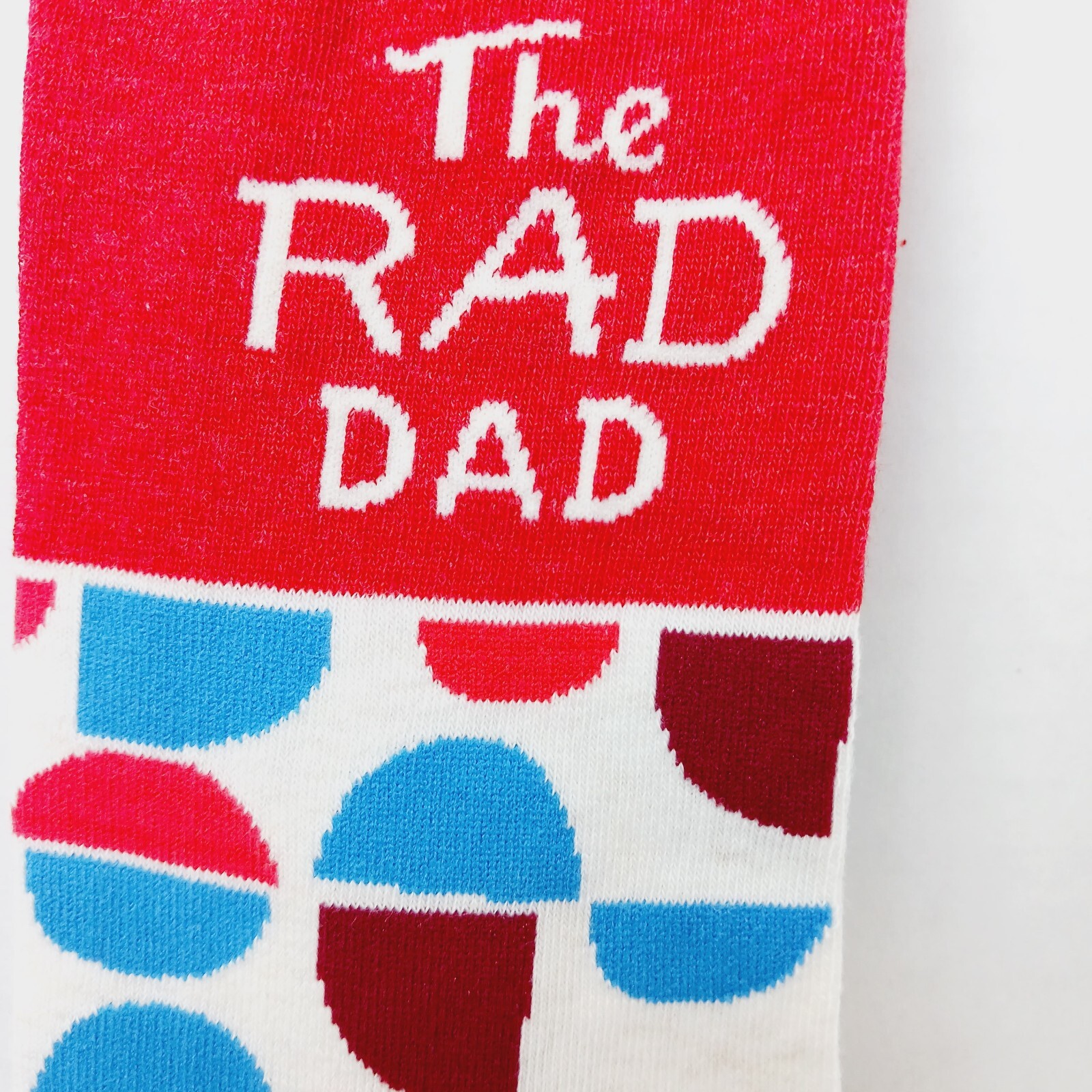 Sock Blue Q Crew Men Women Rad Dad Good Cool Exciting Grandfather Father NWT NEW